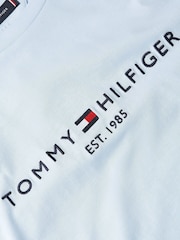 Tommy Hilfiger Blue Slim 100% Cotton T-Shirt With Embroidered Logo - Image 7 of 7