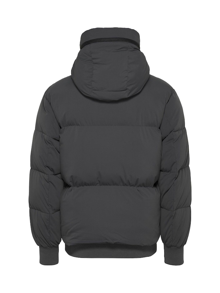 Tommy Jeans Black Relaxed Branded Puffer Jacket - Image 6 of 7