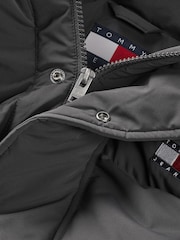 Tommy Jeans Black Relaxed Branded Puffer Jacket - Image 7 of 7