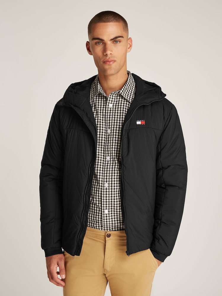 Tommy Jeans Black Light Windbreaker Jacket - Image 1 of 8