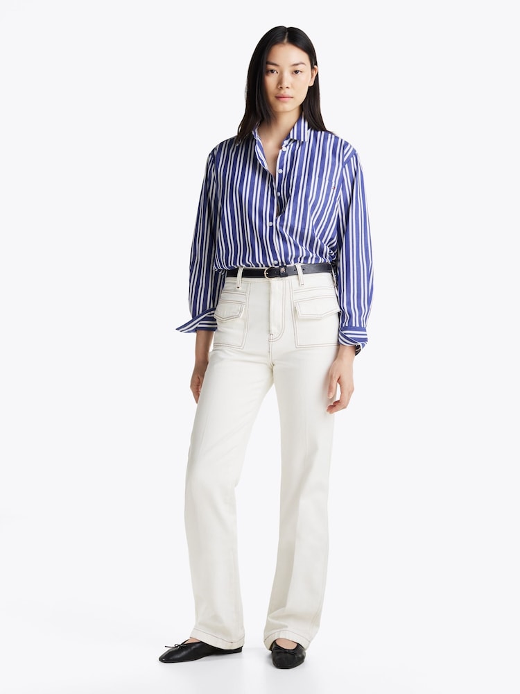 Tommy Hilfiger Blue Essential Poplin Easy Fit Shirt - Image 1 of 6