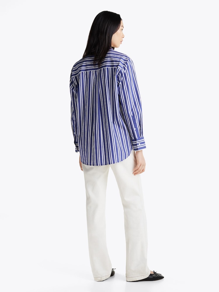 Tommy Hilfiger Blue Essential Poplin Easy Fit Shirt - Image 2 of 6