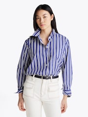 Tommy Hilfiger Blue Essential Poplin Easy Fit Shirt - Image 3 of 6