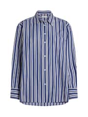 Tommy Hilfiger Blue Essential Poplin Easy Fit Shirt - Image 5 of 6