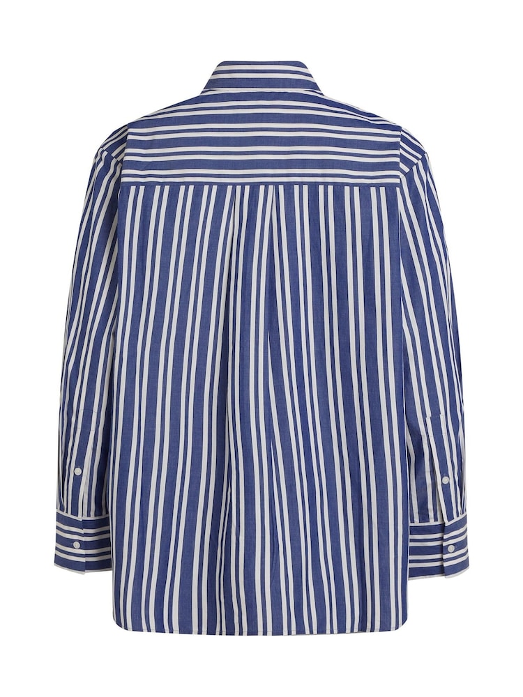 Tommy Hilfiger Blue Essential Poplin Easy Fit Shirt - Image 6 of 6