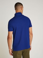 Tommy Hilfiger Blue Regular Fit Stretch 1985 Cotton Polo Shirt - Image 2 of 7