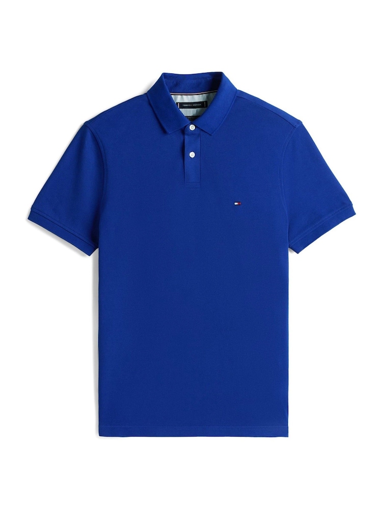 Tommy Hilfiger Dark Blue 1985 Regular Fit Pique Polo Shirt - Image 5 of 5 Tommy Hilfiger Dark Blue 1985 Regular Fit Pique Polo Shirt - Image 5 of 5