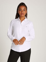 Tommy Hilfiger Pink Regular Fit Essential Poplin Shirt - Image 1 of 6