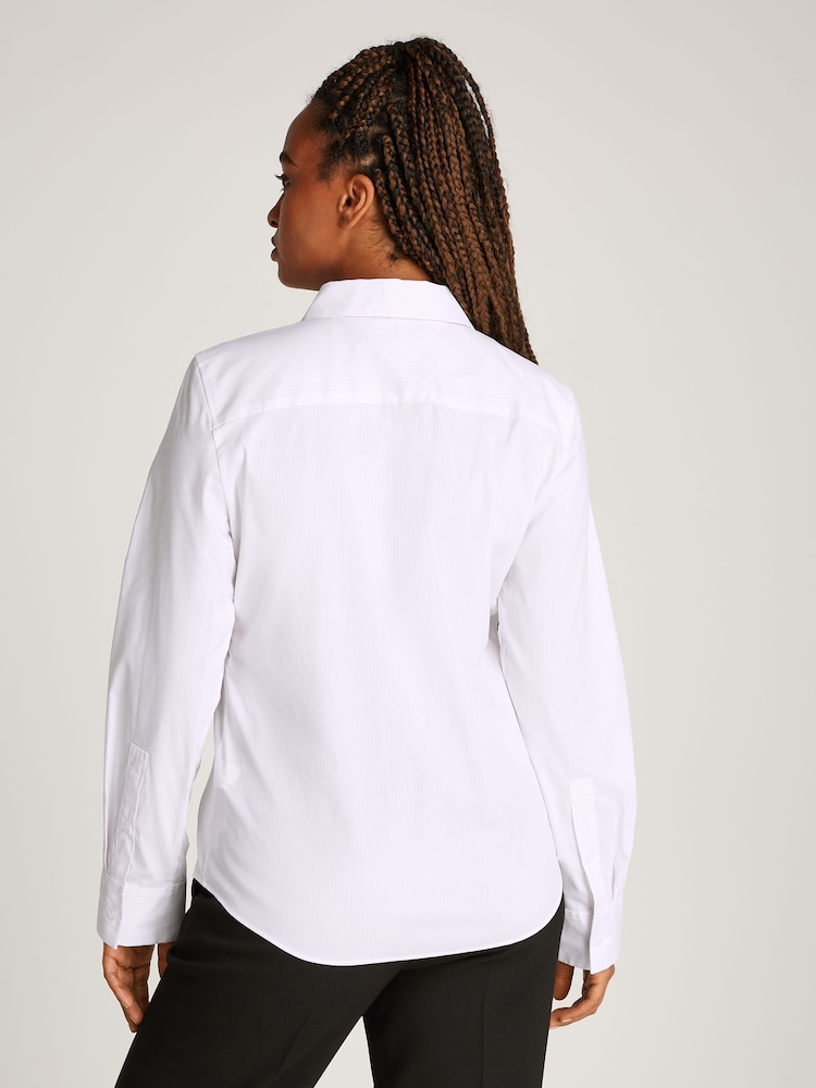 Tommy Hilfiger Pink Regular Fit Essential Poplin Shirt - Image 2 of 6