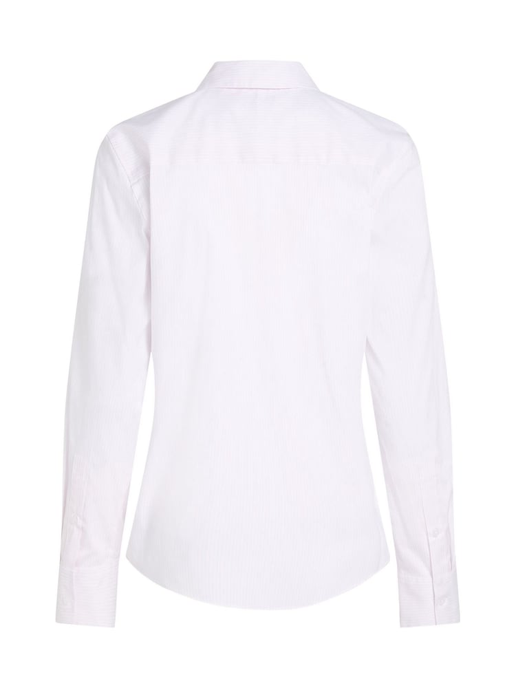Tommy Hilfiger Pink Regular Fit Essential Poplin Shirt - Image 6 of 6