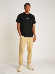 Tommy Jeans Black Relaxed Linear Logo 100% Cotton T-Shirt - Image 3 of 7