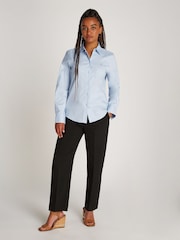 Tommy Hilfiger Blue Regular Fit Essential Poplin Shirt - Image 3 of 6