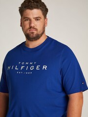 Tommy Hilfiger Blue Plus Regular Fit 100% Cotton T-Shirt - Image 4 of 6