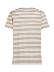 Tommy Hilfiger White Regular Fit Essential 100% Cotton T-Shirt With Patch Chest Pocket - Image 5 of 5