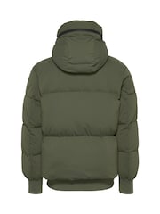 Tommy Jeans Green Relaxed Branded Puffer Jacket - Image 6 of 7