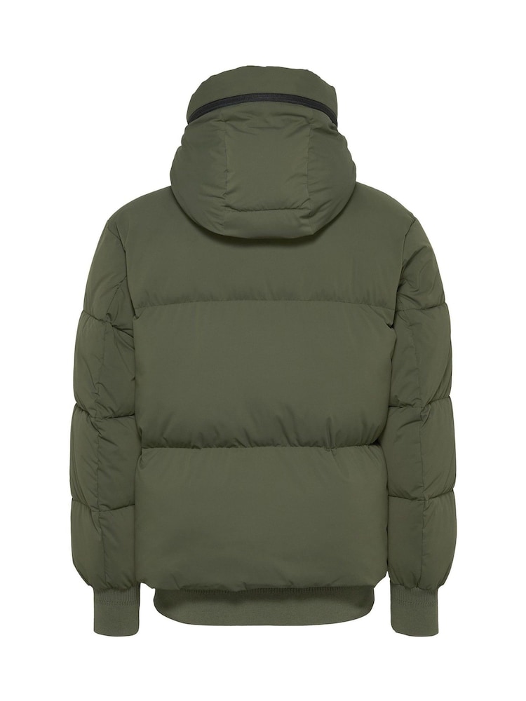 Tommy Jeans Green Relaxed Branded Puffer Jacket - Image 6 of 7