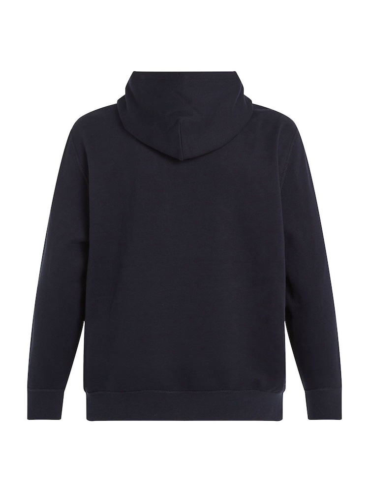 Tommy Hilfiger Blue Plus Essential Fleece Hoodie - Image 6 of 6