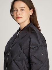 Tommy Hilfiger Black Hoodie With Drawstring And Embroidered Logo - Image 4 of 6