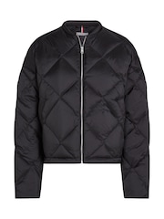 Tommy Hilfiger Black Hoodie With Drawstring And Embroidered Logo - Image 5 of 6