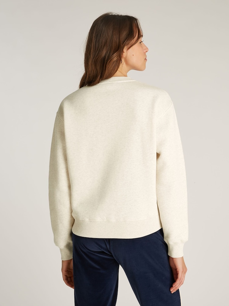 Tommy Hilfiger Natural Regular Fit Modern Crew Neck Sweatshirt - Image 2 of 6