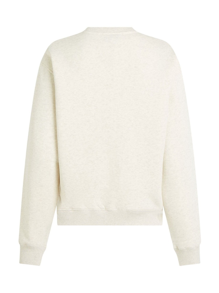 Tommy Hilfiger Natural Regular Fit Modern Crew Neck Sweatshirt - Image 6 of 6
