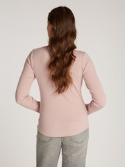 Tommy Hilfiger Pink Slim Fit Long Sleeve T-Shirt - Image 2 of 6