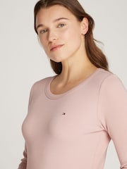 Tommy Hilfiger Pink Slim Fit Long Sleeve T-Shirt - Image 3 of 6