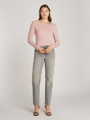 Tommy Hilfiger Pink Slim Fit Long Sleeve T-Shirt - Image 4 of 6