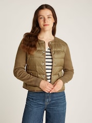 Tommy Hilfiger Brown Ultralight Down Knit Jacket - Image 1 of 6