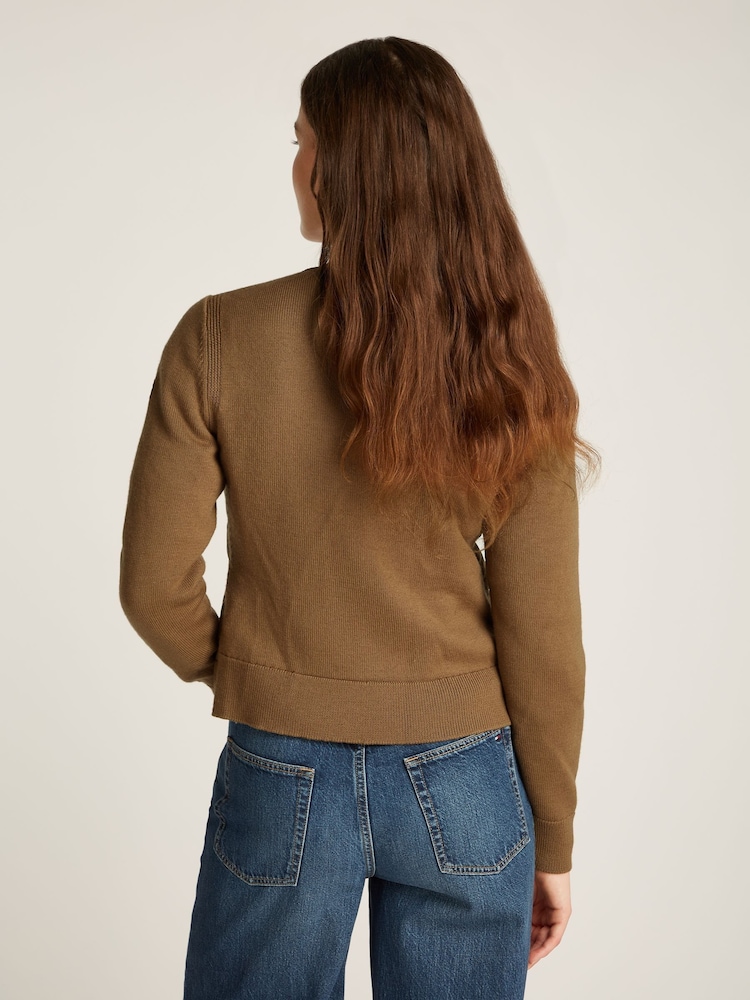 Tommy Hilfiger Brown Ultralight Down Knit Jacket - Image 2 of 6