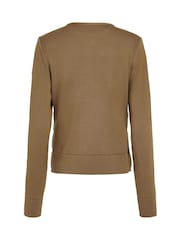Tommy Hilfiger Brown Ultralight Down Knit Jacket - Image 6 of 6