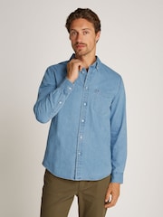 Tommy Hilfiger Blue Regular Fit Denim 100% Cotton Shirt - Image 1 of 6