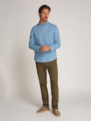 Tommy Hilfiger Blue Regular Fit Denim 100% Cotton Shirt - Image 4 of 6