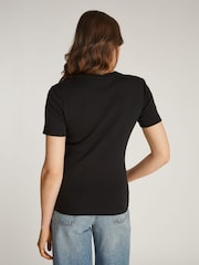 Tommy Hilfiger Black Slim Crew Neck Short Sleeve 100% Cotton T-Shirt - Image 2 of 6