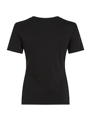 Tommy Hilfiger Black Slim Crew Neck Short Sleeve 100% Cotton T-Shirt - Image 6 of 6