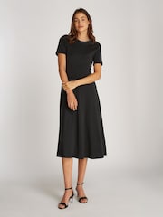 Tommy Hilfiger Black 100% Cotton Dress With Gold  Button - Image 1 of 5