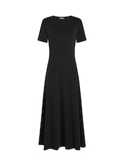 Tommy Hilfiger Black 100% Cotton Dress With Gold  Button - Image 4 of 5