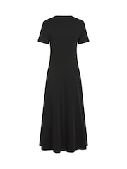 Tommy Hilfiger Black 100% Cotton Dress With Gold  Button - Image 5 of 5