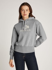 Tommy Hilfiger Grey Regular Fit Varsity Hoodie - Image 1 of 6