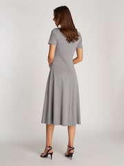 Tommy Hilfiger Grey 100% Cotton Dress With Gold  Button - Image 2 of 5