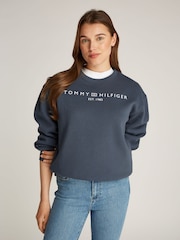 Tommy Hilfiger Blue Regular Fit Modern Crew Neck Sweatshirt - Image 1 of 6