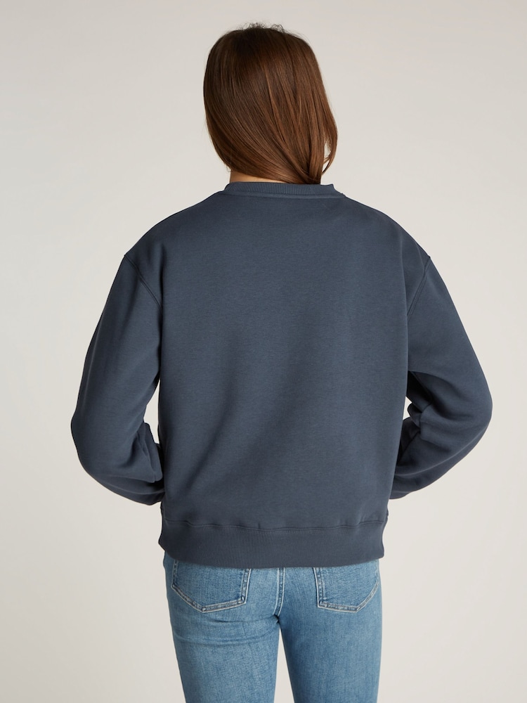 Tommy Hilfiger Blue Regular Fit Modern Crew Neck Sweatshirt - Image 2 of 6