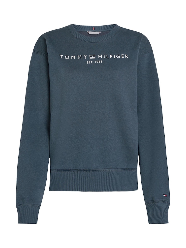 Tommy Hilfiger Blue Regular Fit Modern Crew Neck Sweatshirt - Image 5 of 6