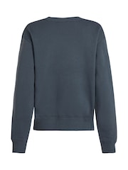 Tommy Hilfiger Blue Regular Fit Modern Crew Neck Sweatshirt - Image 6 of 6