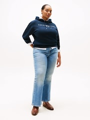 Tommy Hilfiger Blue Curve Regular Fit Modern Logo Hoodie - Image 2 of 4