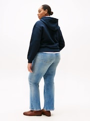 Tommy Hilfiger Blue Curve Regular Fit Modern Logo Hoodie - Image 3 of 4