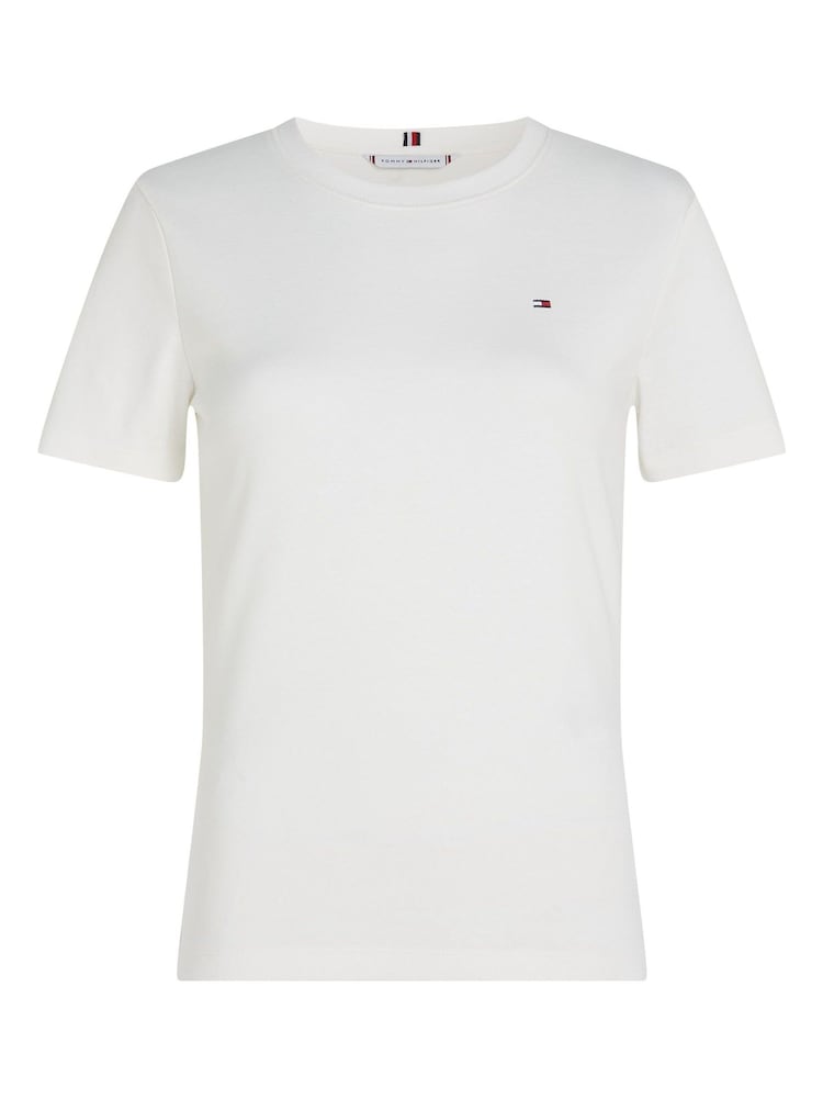 Tommy Hilfiger Natural Curve Slim Cody Crew Neck 100% Cotton T-Shirt - Image 1 of 3