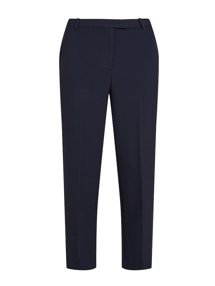 Tommy Hilfiger Blue Slim Curve Straight Trousers - Image 1 of 2