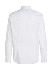 Tommy Hilfiger White Slim Flex Stretch Cotton Poplin Shirt - Image 5 of 6