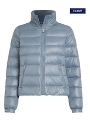Tommy Hilfiger Blue Curve Down Feminine Gloss Jacket - Image 1 of 2